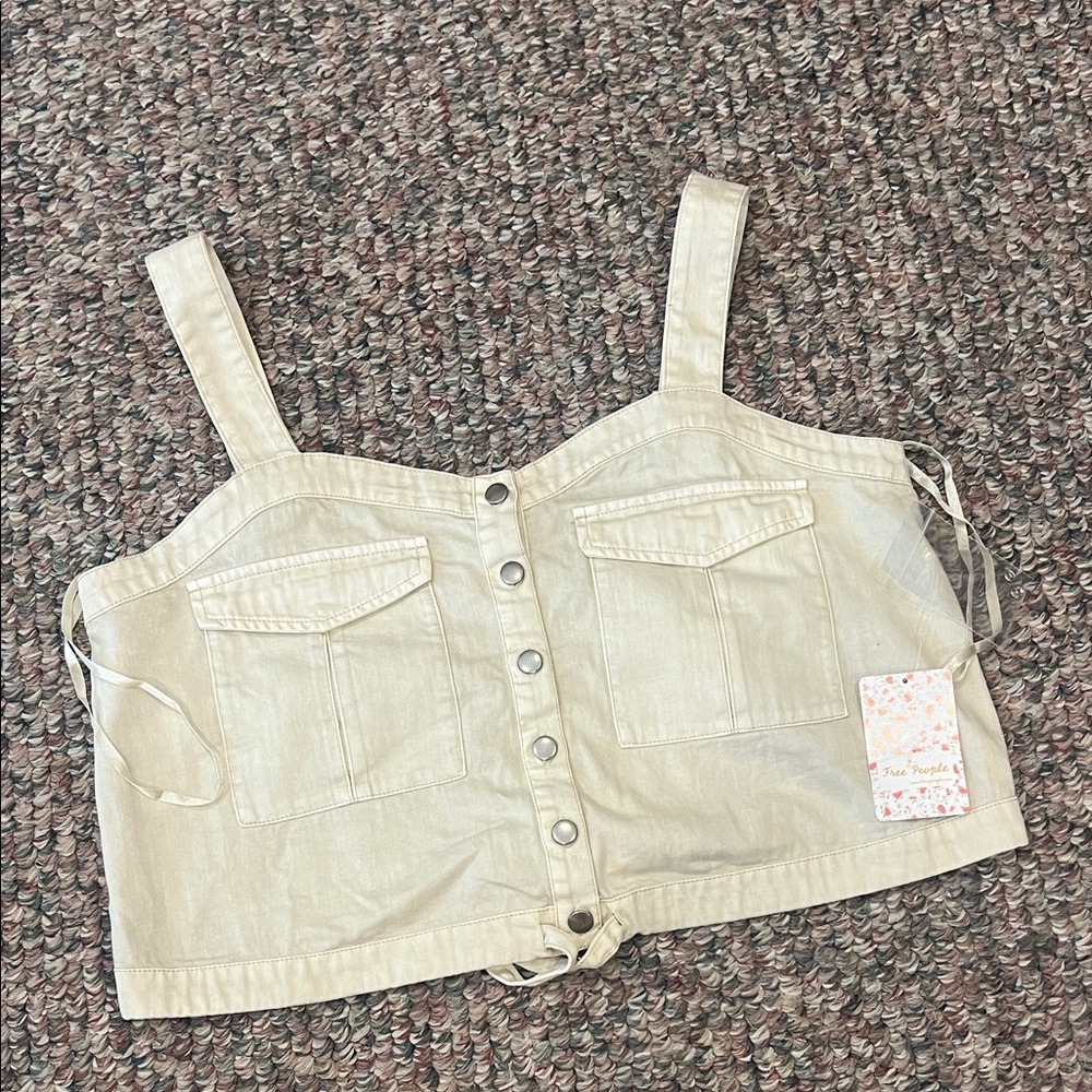 Free people Button-Up Crop Top